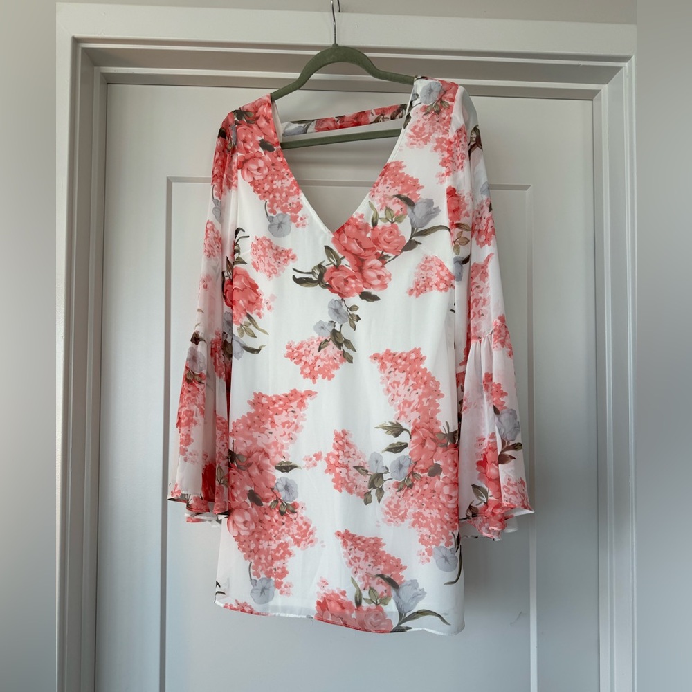 Show Me Your Mumu Bell Sleeve Mini Dress Large